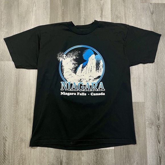 Vintage 90s Niagara Falls Canada Size Large Nature Tourist Wildlife Tshirt - Picture 2 of 3